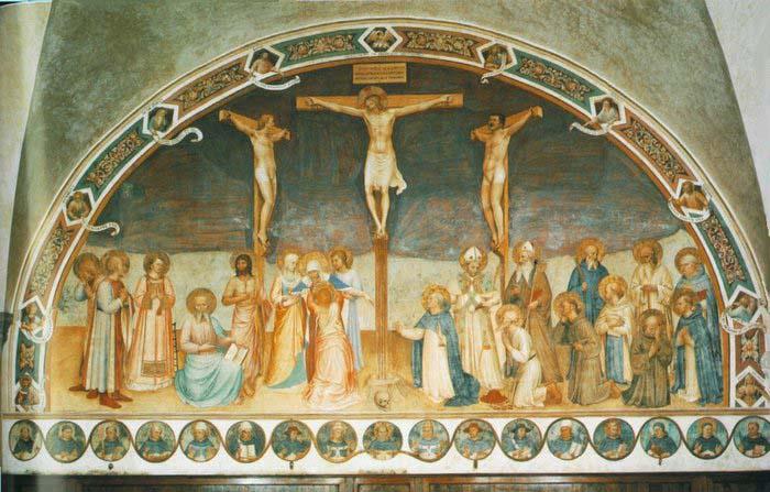 Fra Angelico Crucifixion and Saints Sweden oil painting art